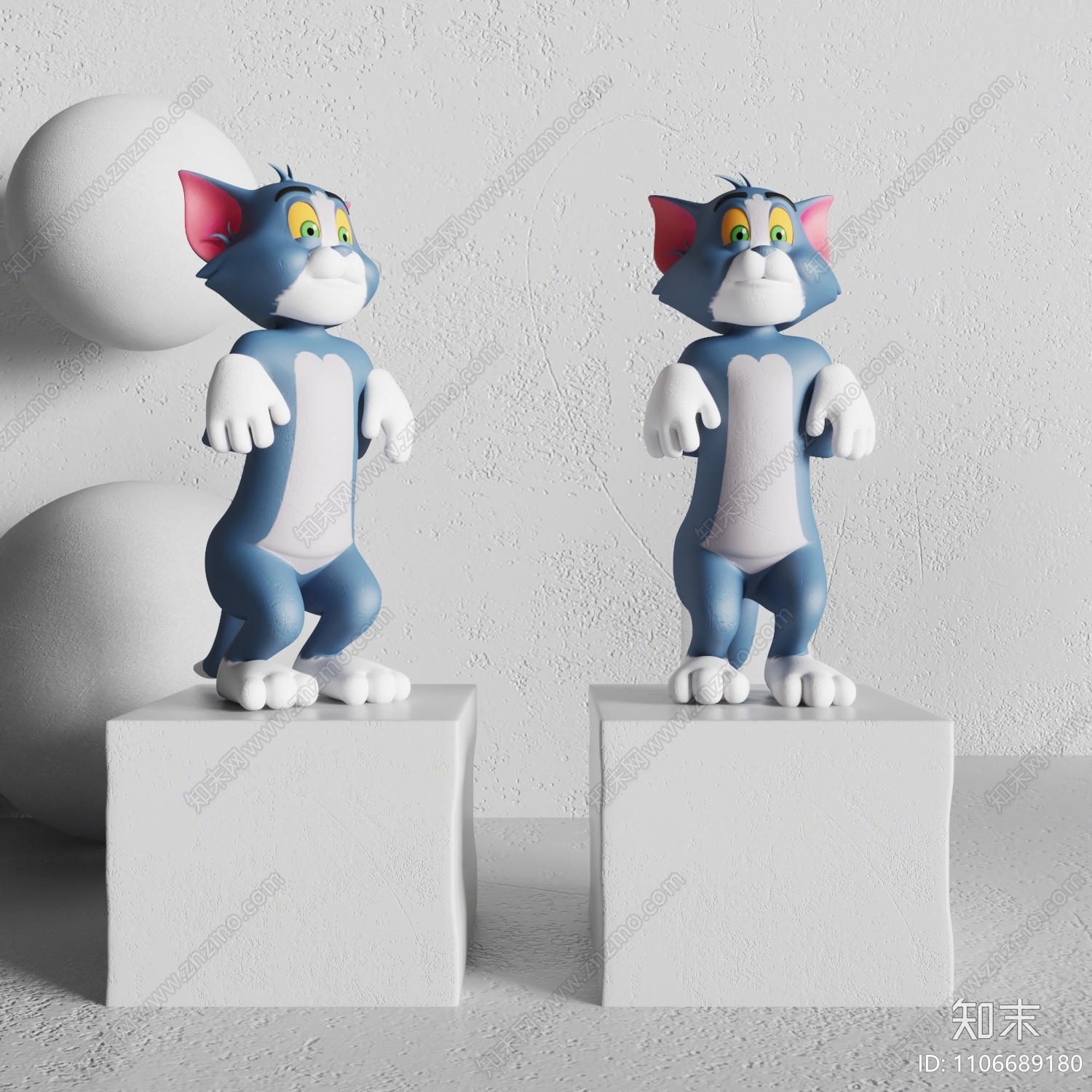 现代汤姆猫公仔3d模型下载