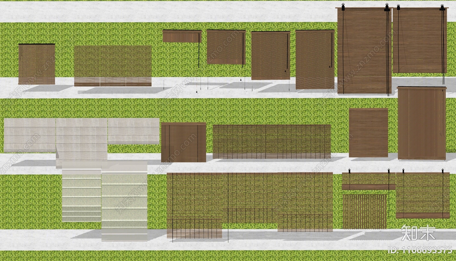 现代百叶帘SU模型下载【ID:1106693575】