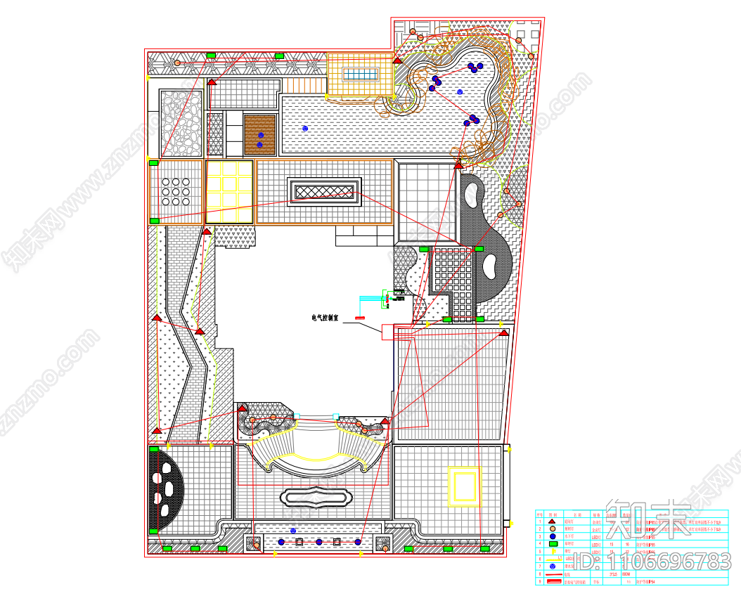 别墅庭院景观cad施工图下载【ID:1106696783】