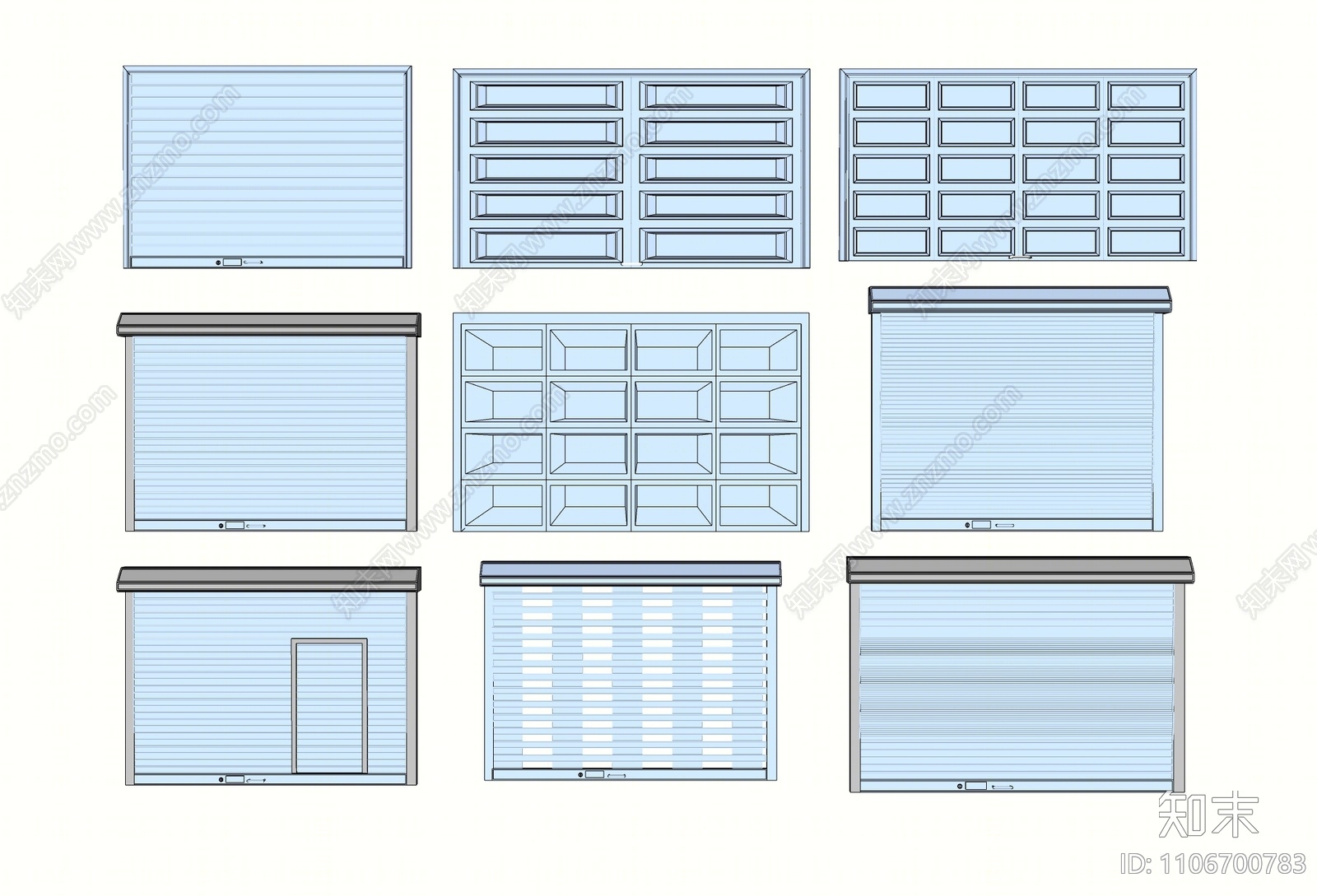 现代卷帘门SU模型下载【ID:1106700783】