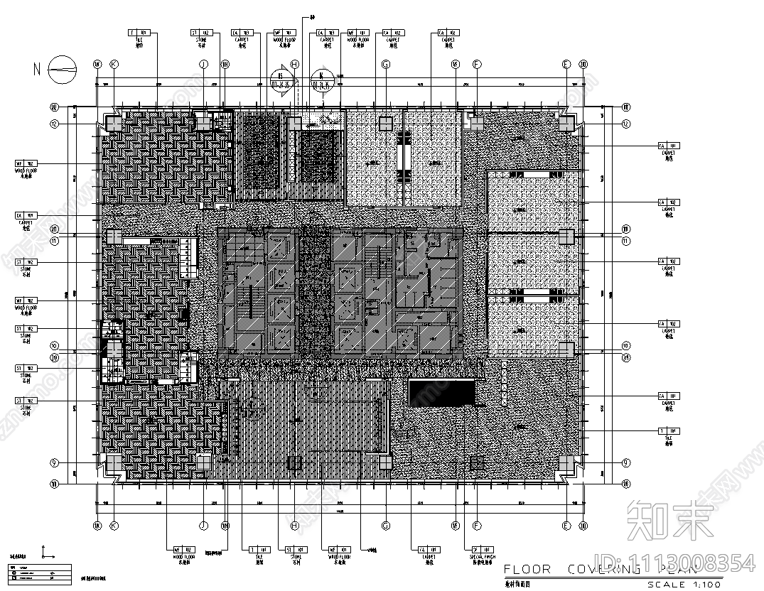 办公楼室内装饰施工图cad施工图下载【ID:1113008354】