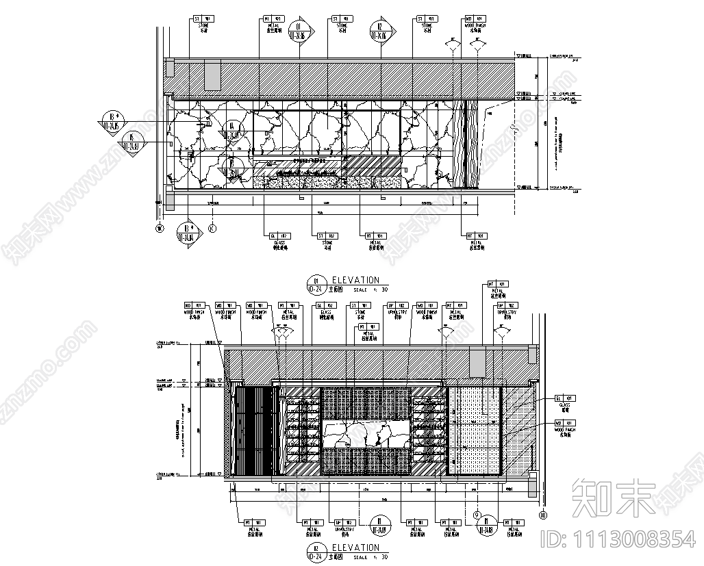 办公楼室内装饰施工图cad施工图下载【ID:1113008354】