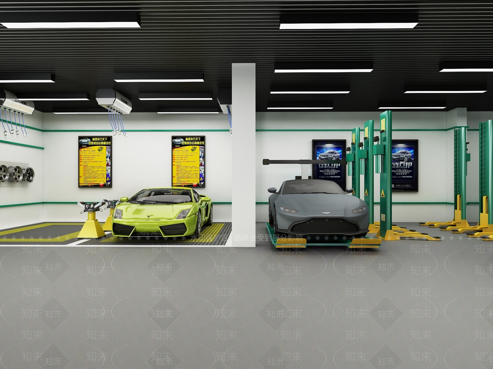 现代汽车维修店SU模型下载【ID:1106707410】