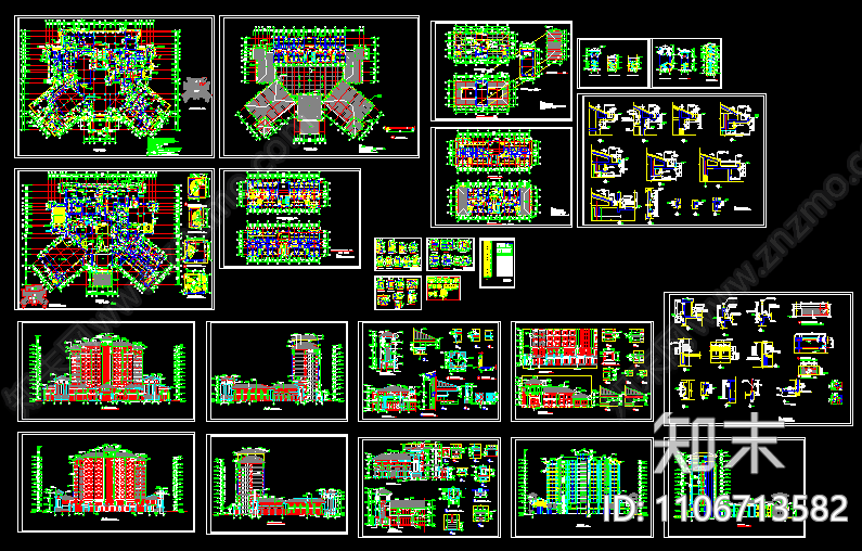 酒店CAD施工图施工图下载【ID:1106713582】