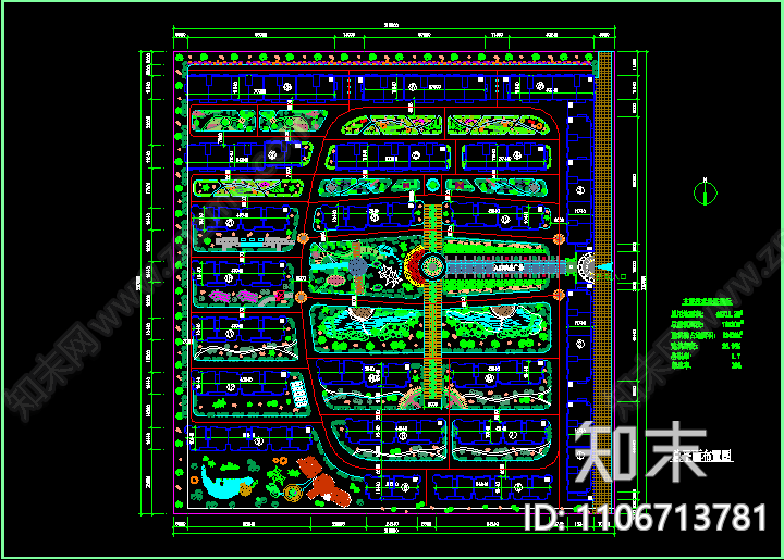 住宅小区规划CAD设计图施工图下载【ID:1106713781】