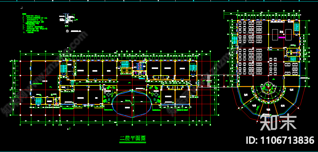 公司办公楼CAD建筑图施工图下载【ID:1106713836】