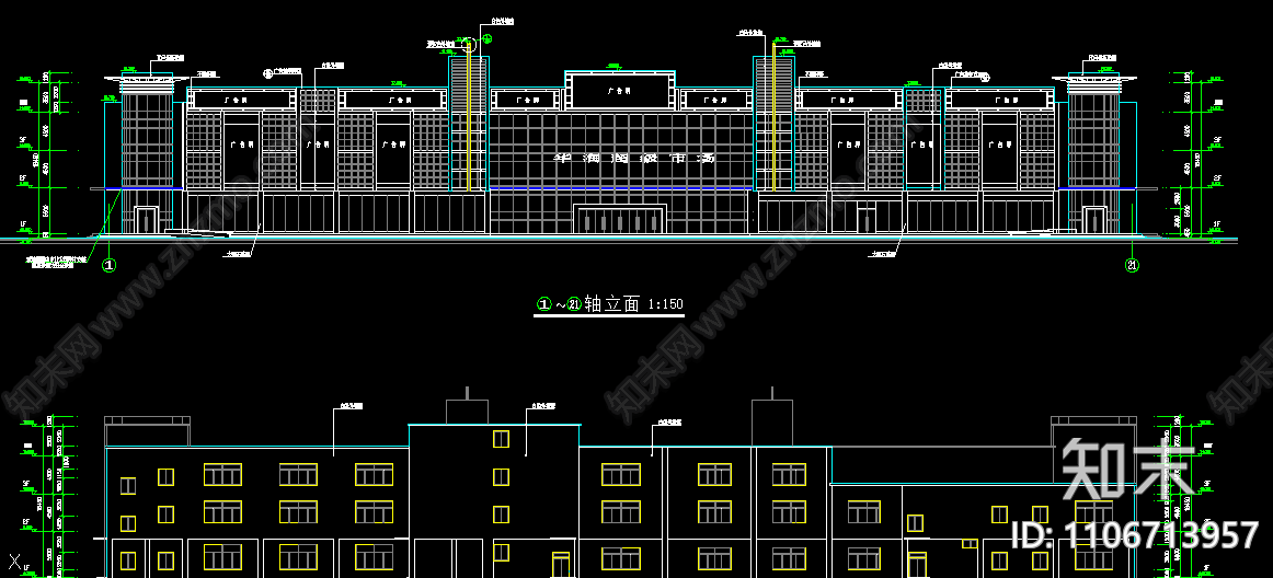 大型超市CAD施工图施工图下载【ID:1106713957】