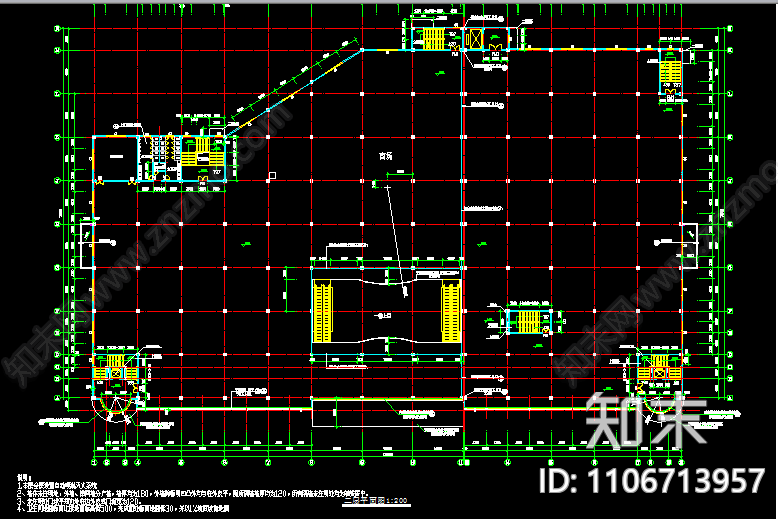 大型超市CAD施工图施工图下载【ID:1106713957】