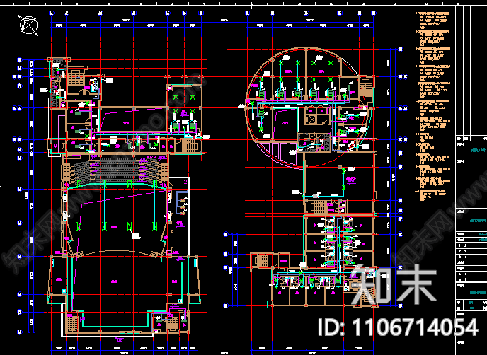 中央空调系统设计CAD施工图下载【ID:1106714054】