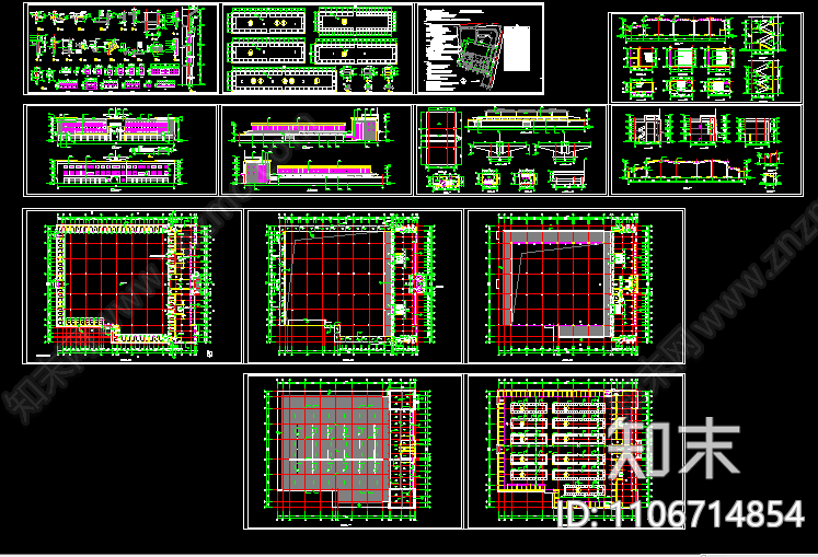 菜市场建筑CAD施工图下载【ID:1106714854】