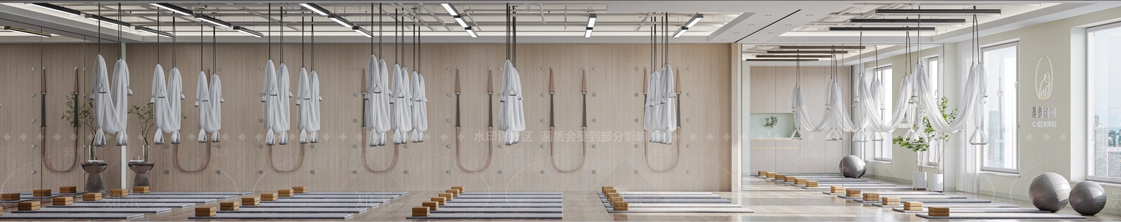 现代瑜伽室3D模型下载【ID:1106720149】