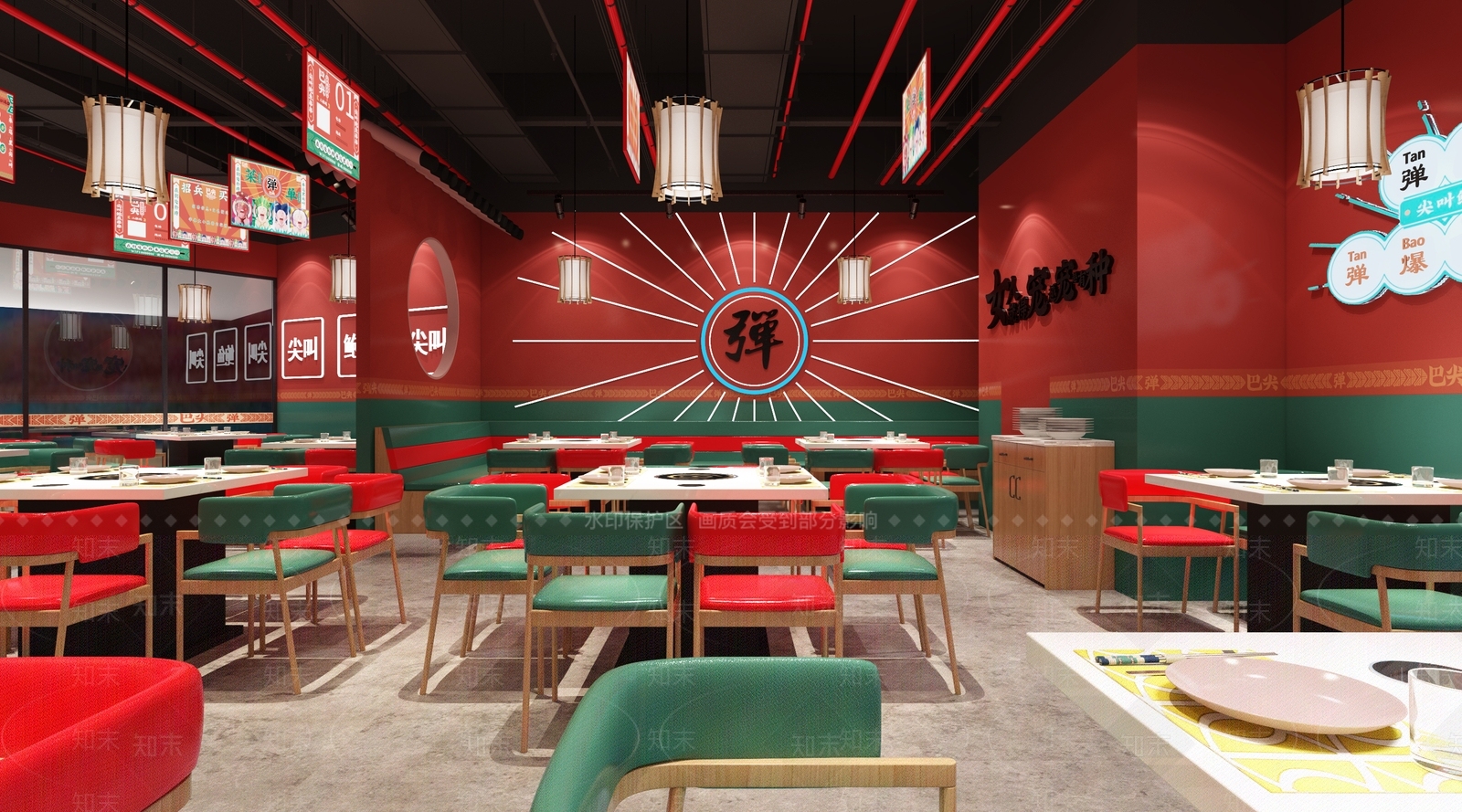 现代火锅店3D模型下载【ID:1106721181】