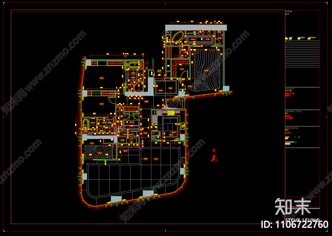 北京财富中心二期御金台cad施工图下载【ID:1106722760】