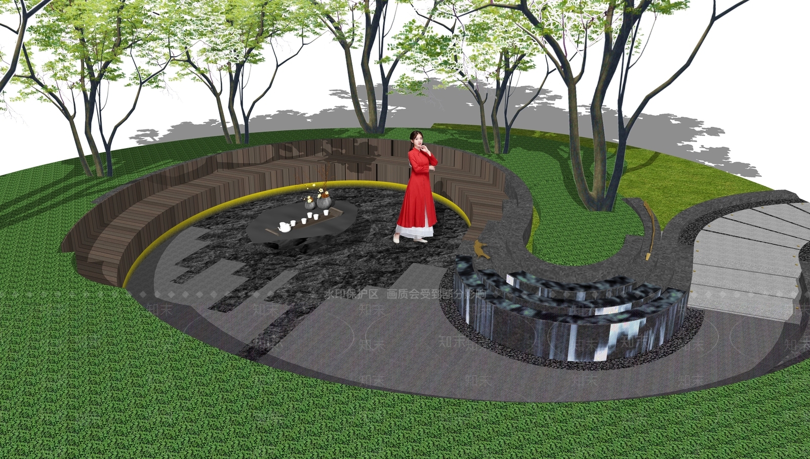 现代景观座椅SU模型下载【ID:1106722849】