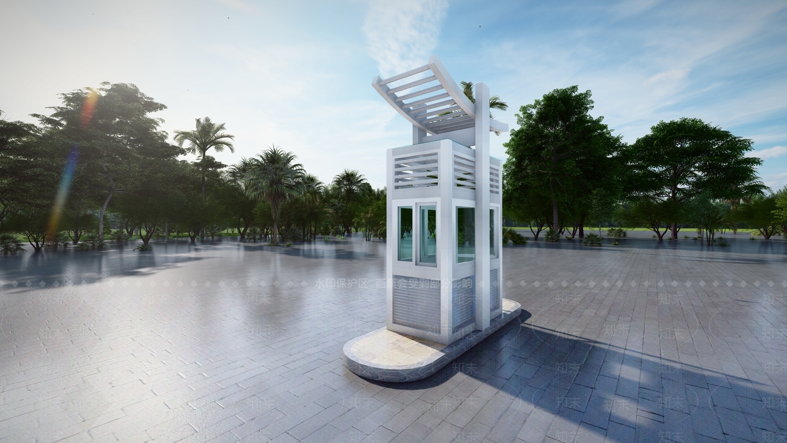 现代岗亭SU模型下载【ID:1106725003】