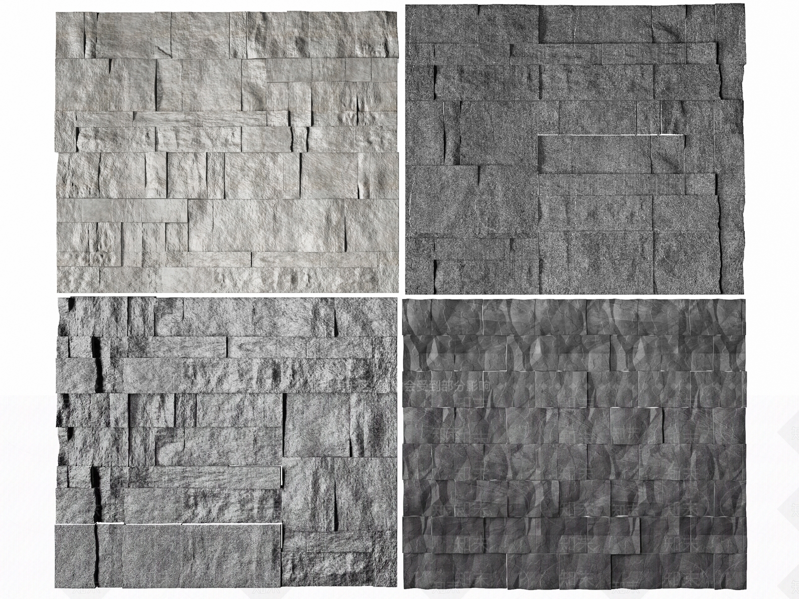 现代文化石背景墙3D模型下载【ID:1106741148】