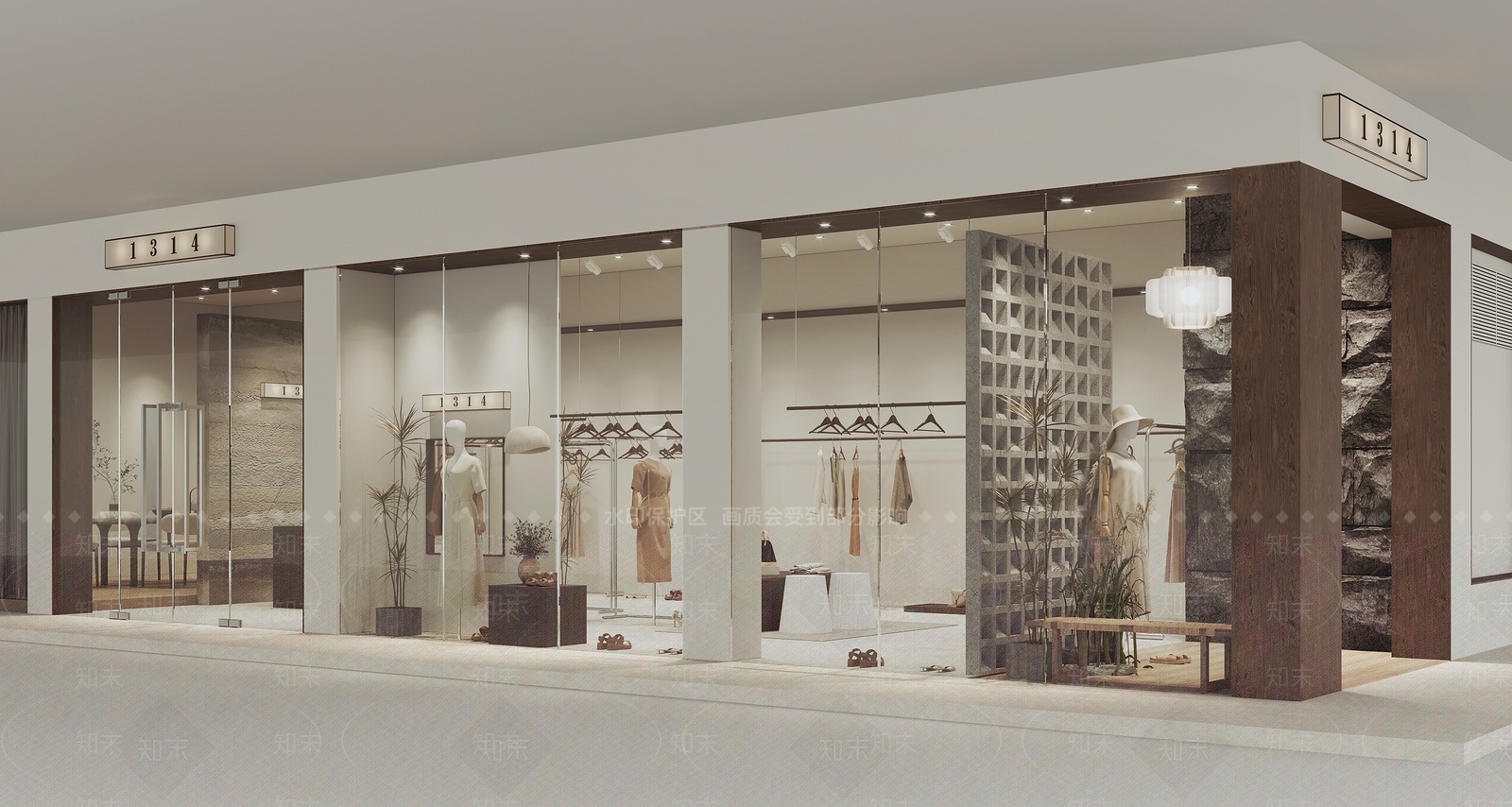 现代女服装店3D模型下载【ID:1106743448】_知末3d模型网