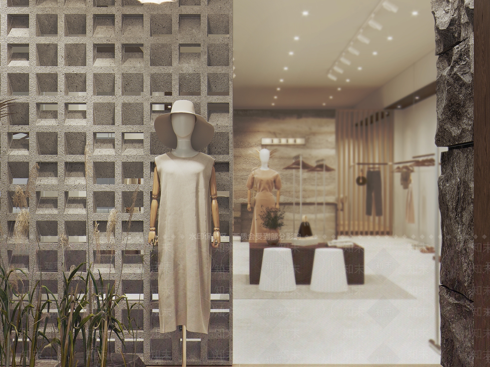 现代女服装店3D模型下载【ID:1106743448】_知末3d模型网