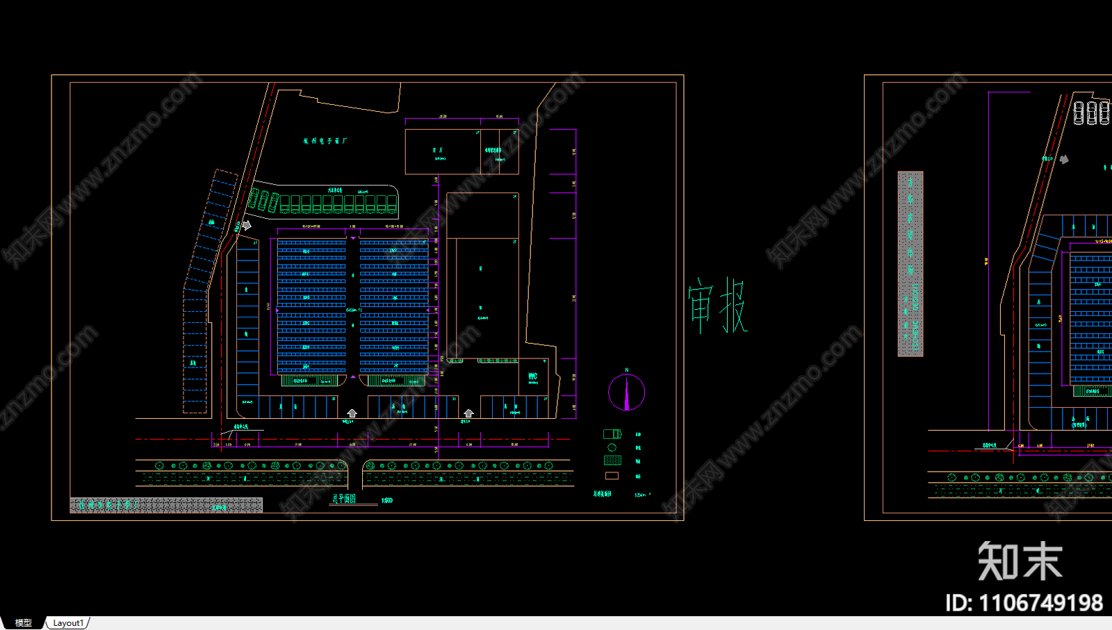 农贸市场平面图cad施工图下载【ID:1106749198】