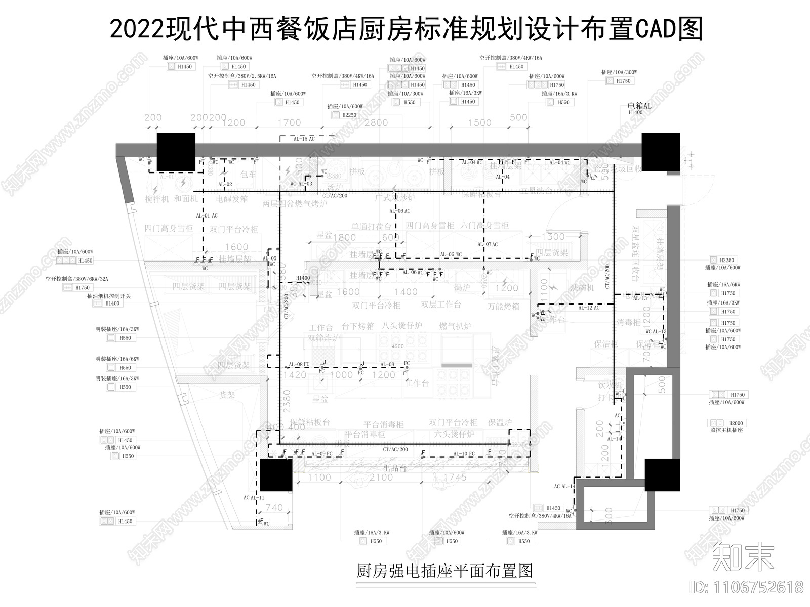 中西餐饭店厨房施工图施工图下载【ID:1106752618】