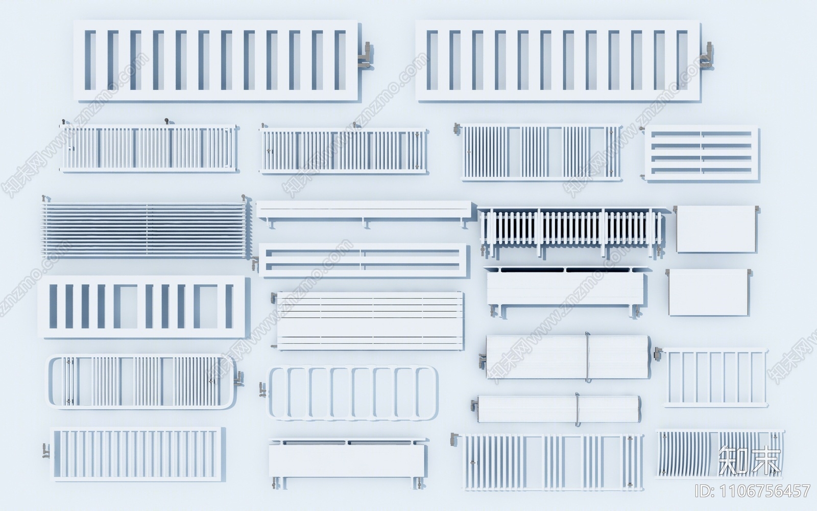 现代暖气管3D模型下载【ID:1106756457】