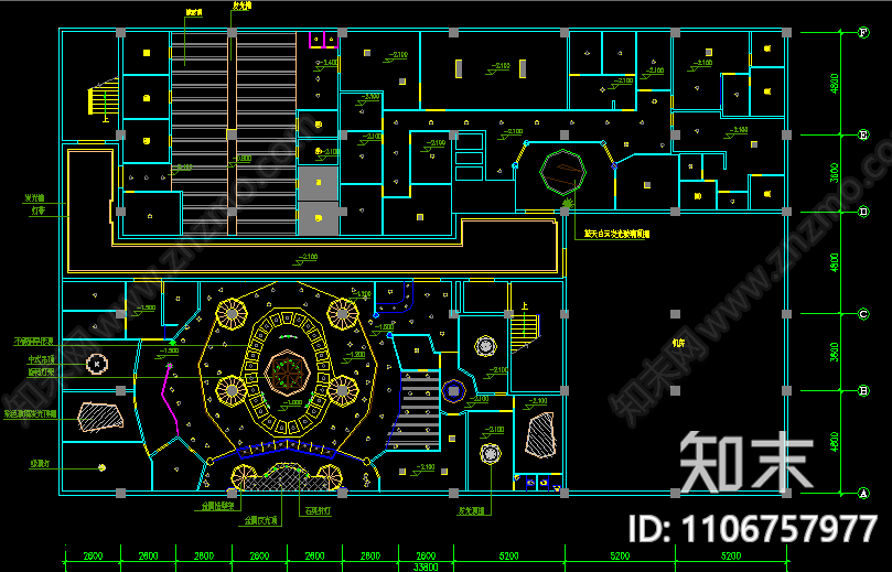 星级宾馆装修图cad图纸施工图下载【ID:1106757977】