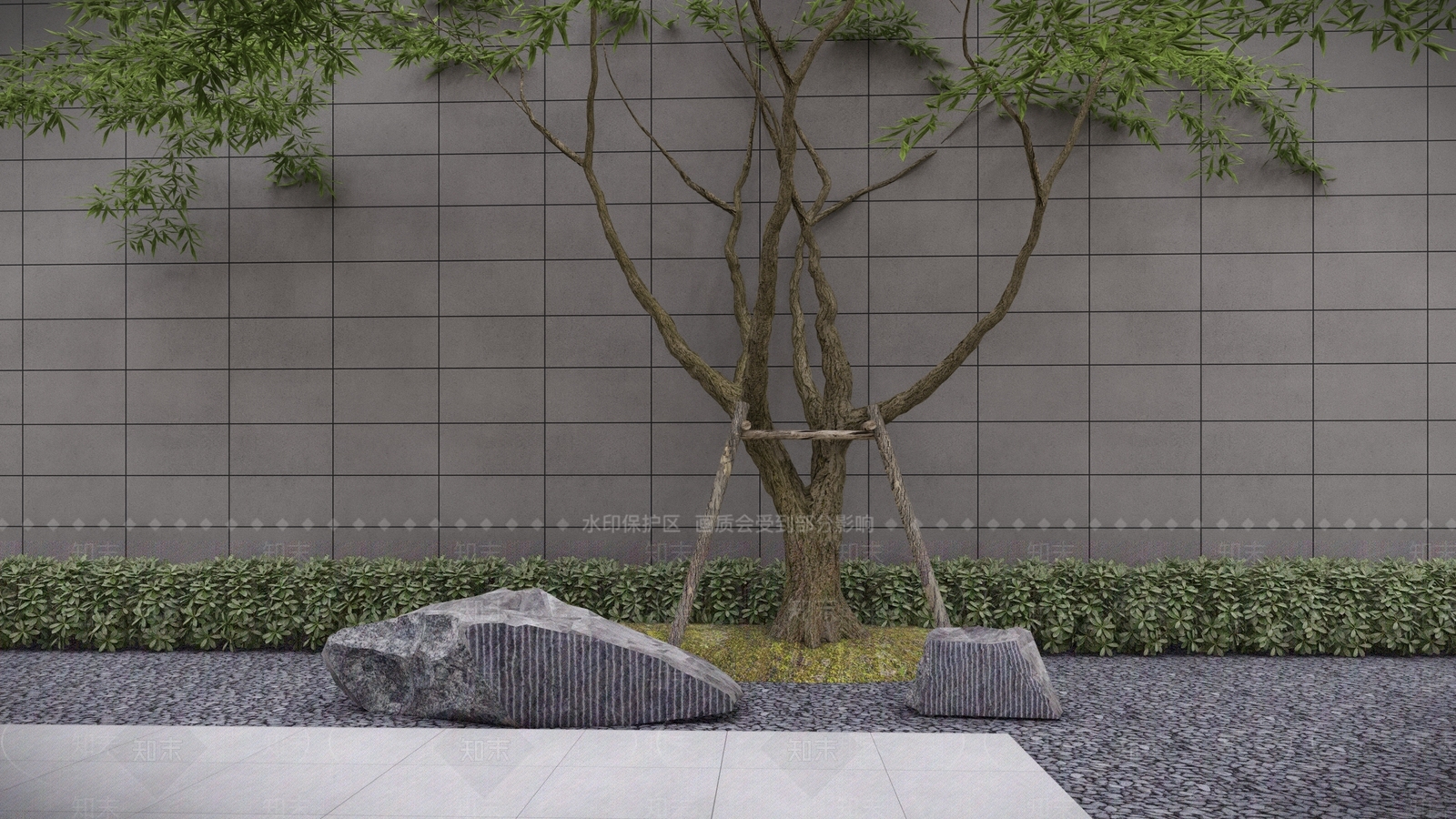 现代石头SU模型下载【ID:1106762611】