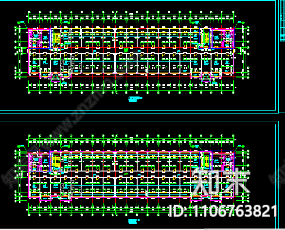 职工宿舍全套建筑cad图cad施工图下载【ID:1106763821】