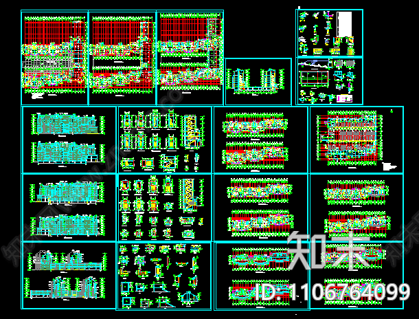 小区住宅cad施工图下载【ID:1106764099】