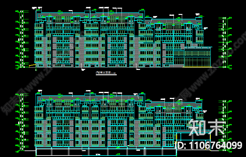 小区住宅cad施工图下载【ID:1106764099】