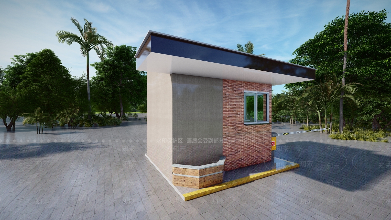现代岗亭SU模型下载【ID:1106776162】