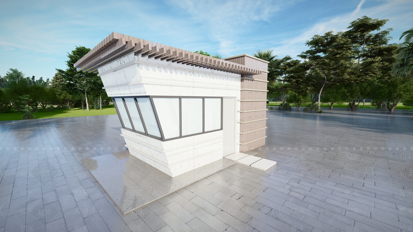 现代岗亭SU模型下载【ID:1106776781】