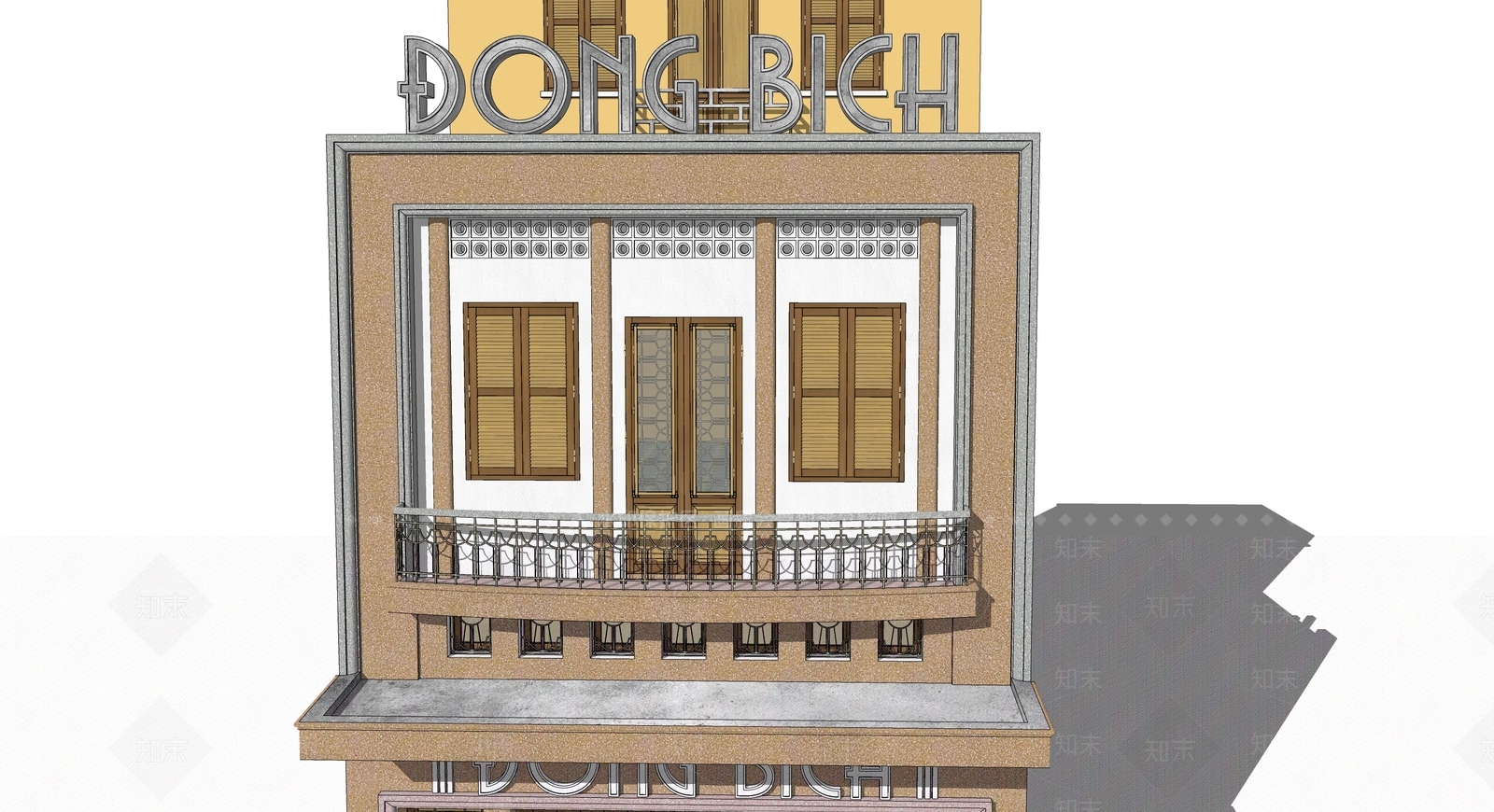 东南亚商业建筑SU模型下载【ID:1106776856】