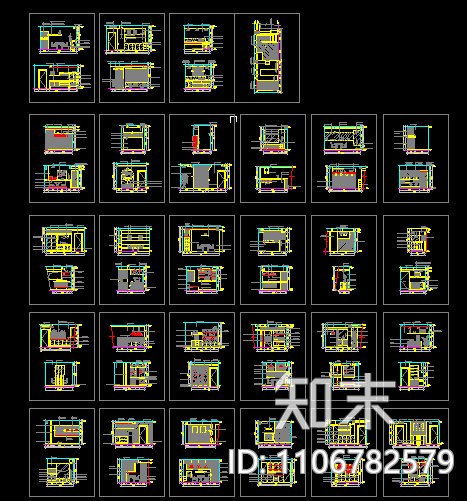 家装餐厅cad图纸cad施工图下载【ID:1106782579】