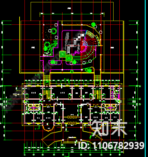 三层养老院cad施工图下载【ID:1106782939】