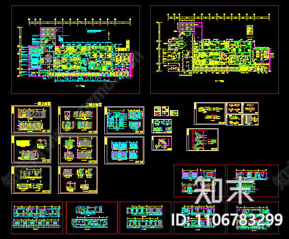 五星级会所茶吧装修cad图纸cad施工图下载【ID:1106783299】