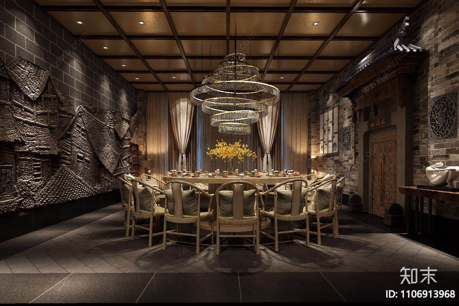 重庆火锅店施工图下载【ID:1106913968】