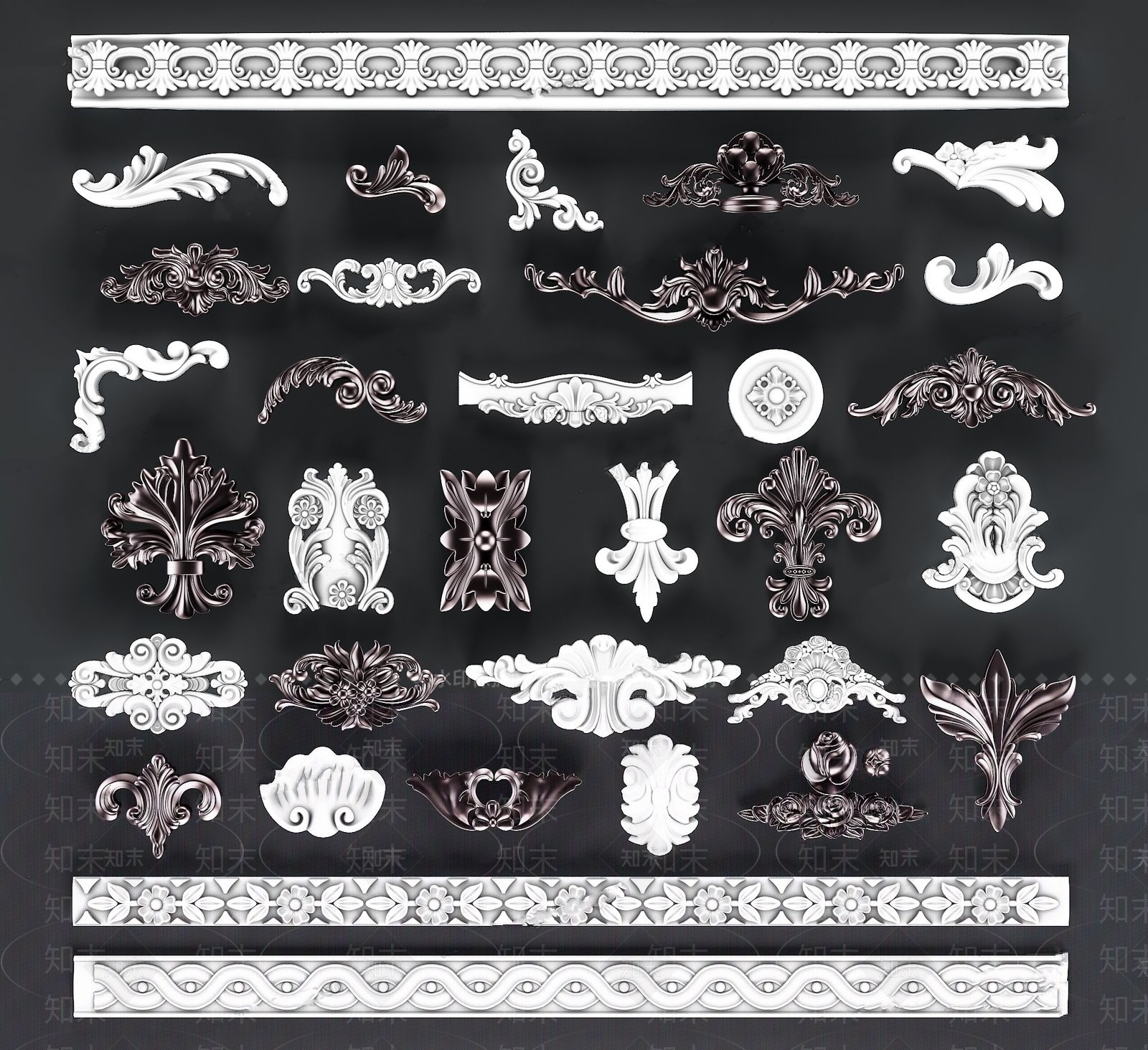 欧式构件SU模型下载【ID:1106786024】