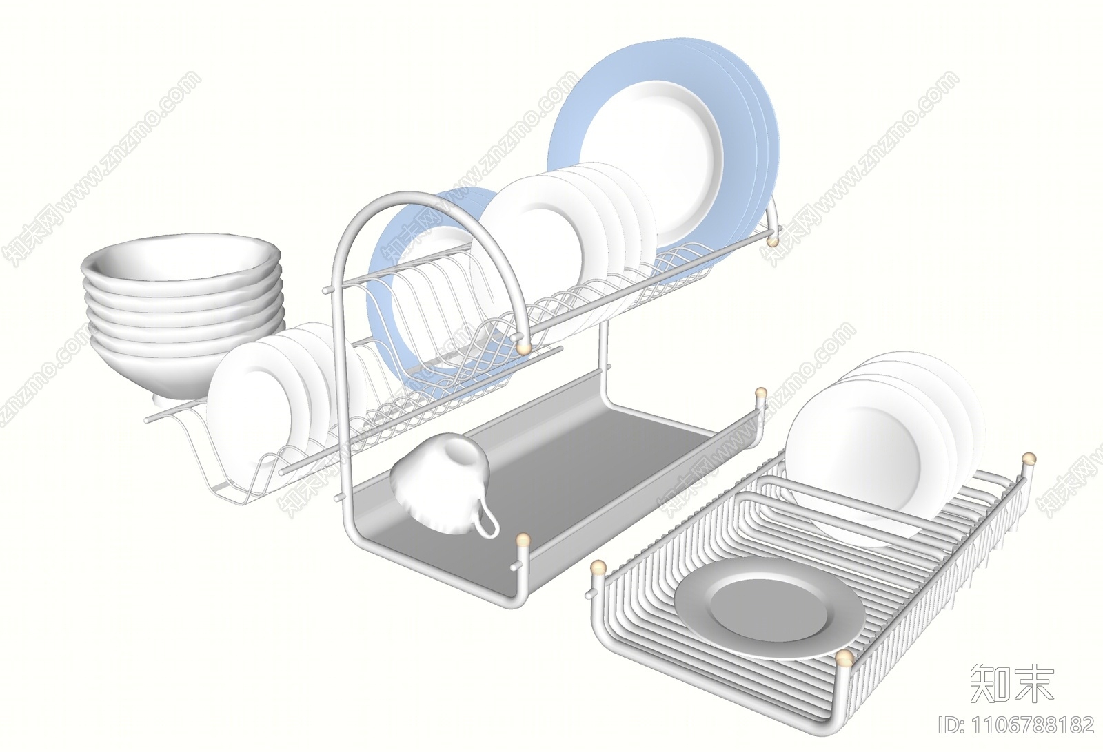 现代餐具SU模型下载【ID:1106788182】
