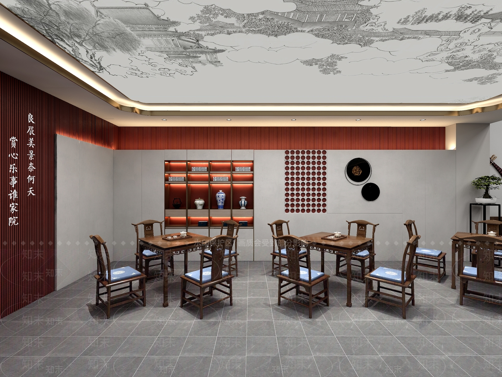 新中式曲艺茶馆3D模型下载【ID:1106788957】