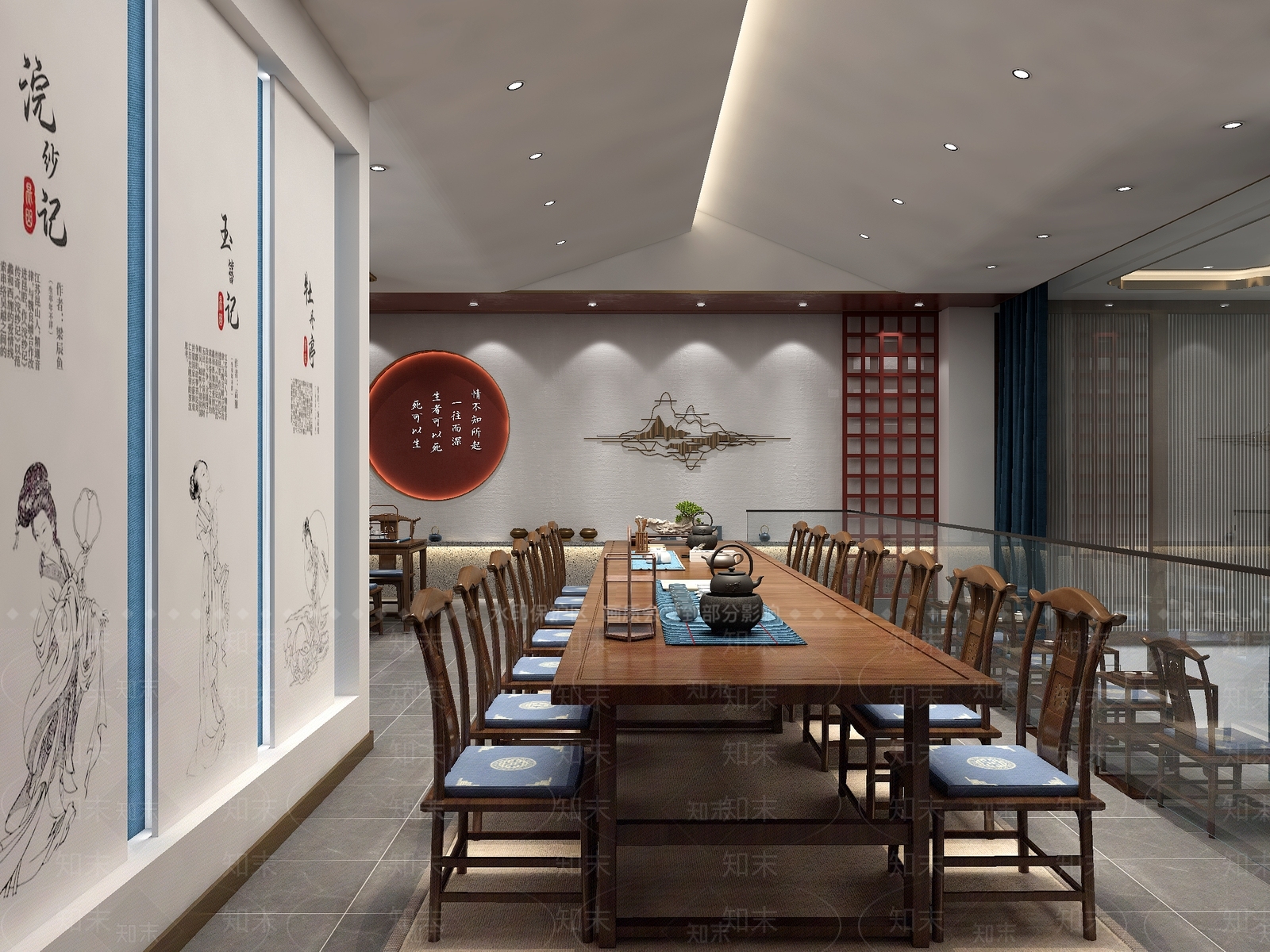 新中式曲艺茶馆3D模型下载【ID:1106788957】