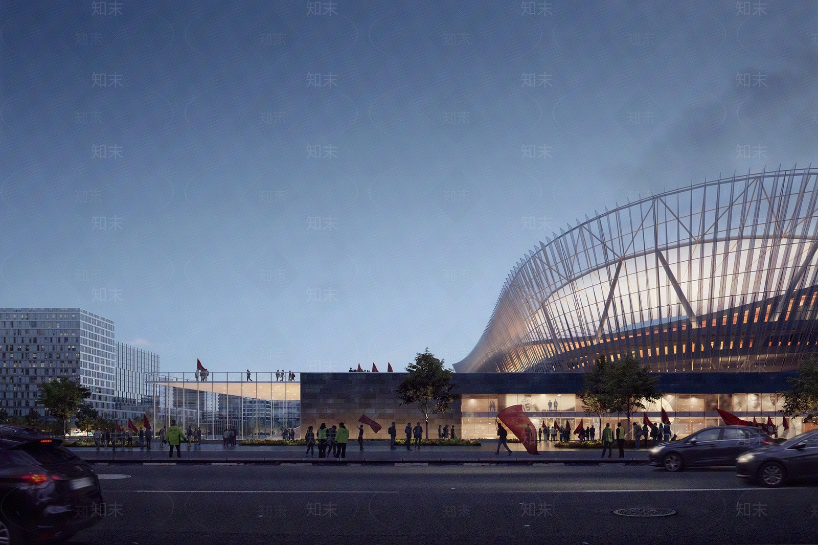 黄昏街景贴图贴图下载【ID:1106791984】