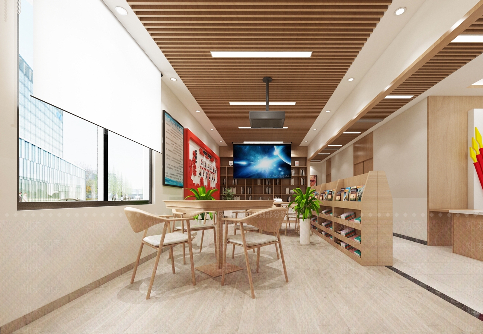 现代活动中心书屋3D模型下载【ID:1106799838】