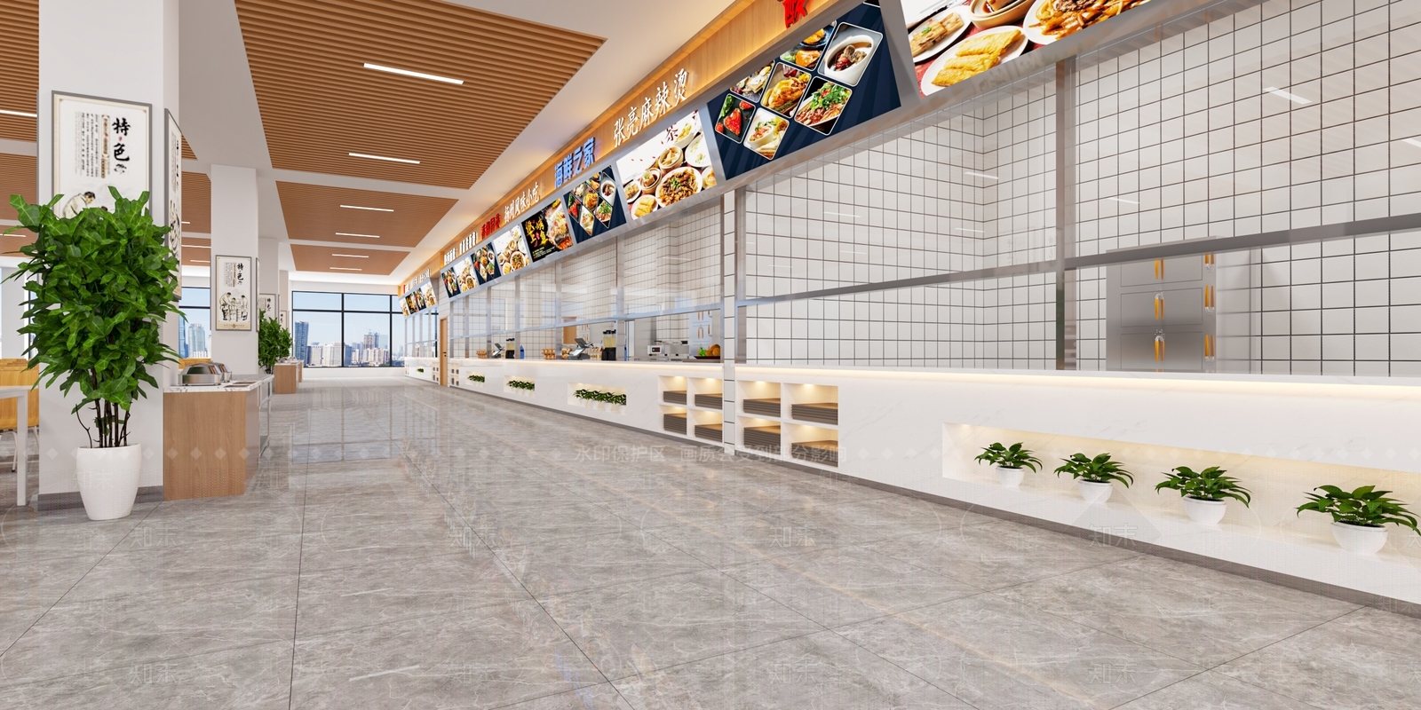 现代食堂3D模型下载【ID:1106800269】