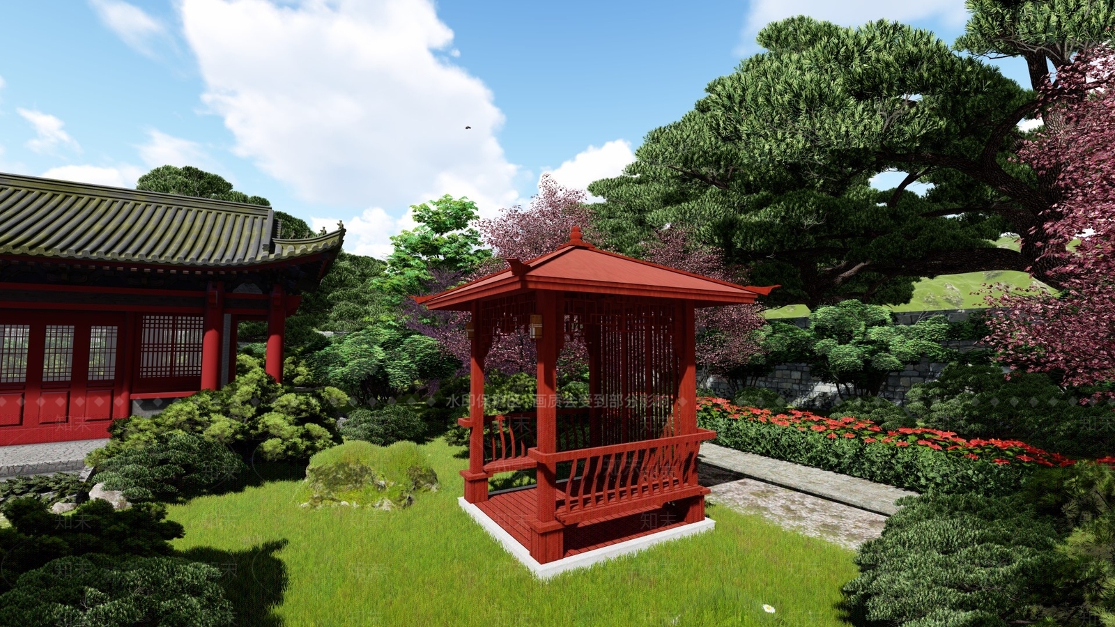 中式凉亭SU模型下载【ID:1106902287】