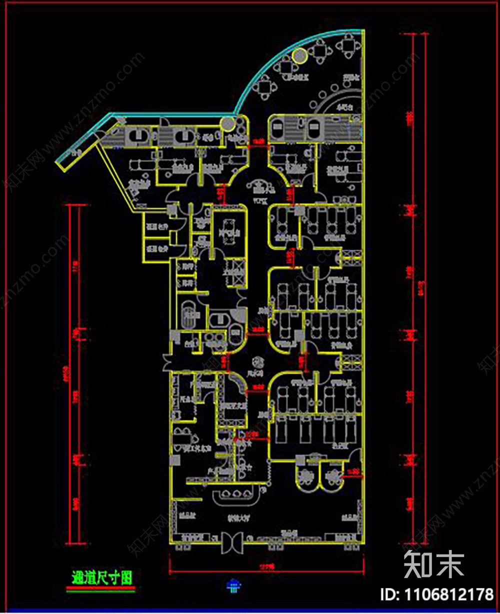 SPA美容会所cad施工图下载【ID:1106812178】