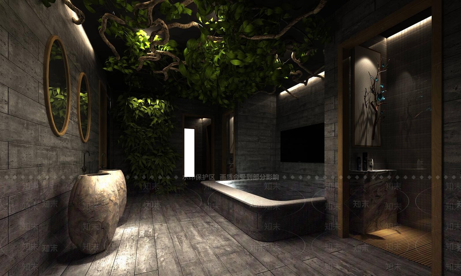 新中式洗浴中心3D模型下载【ID:1106814142】