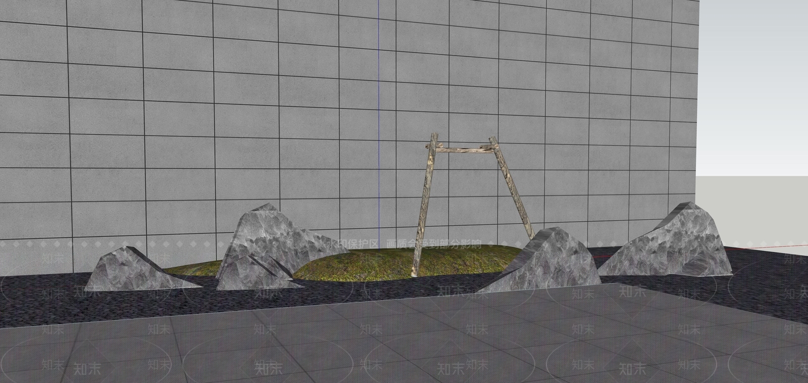 现代石头SU模型下载【ID:1106819344】