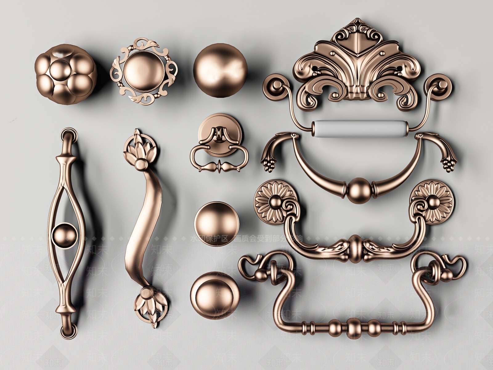 欧式门把手SU模型下载【ID:1106822297】