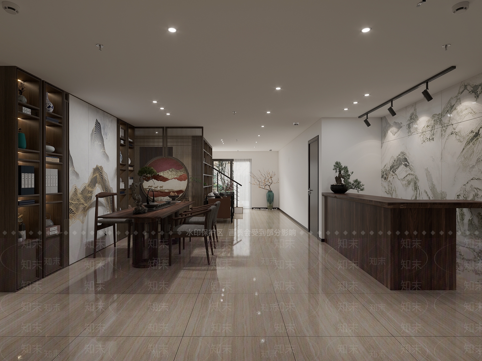 新中式茶馆3D模型下载【ID:1106826190】